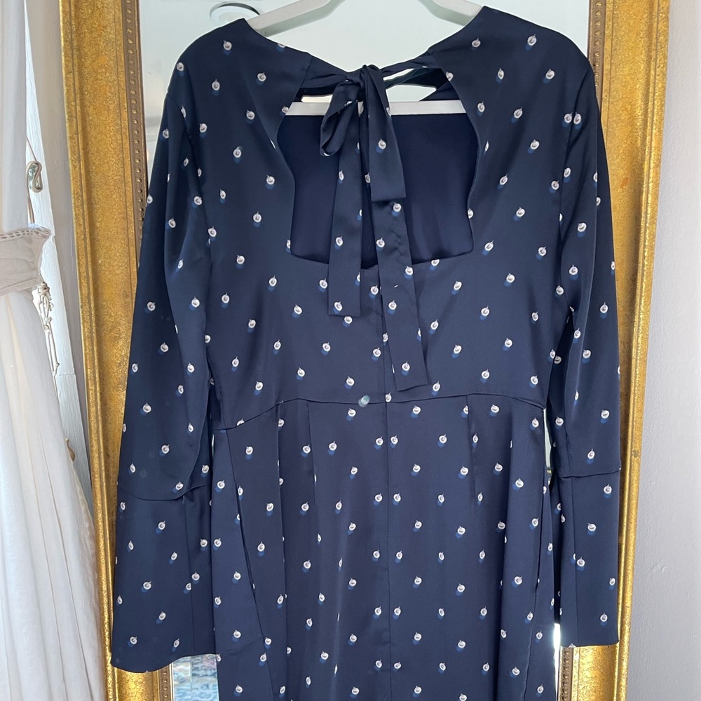 Open Back Bell Sleeve Dress